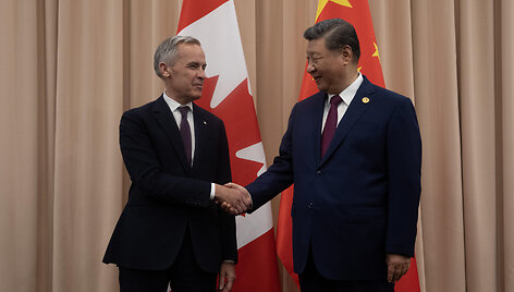 M. Carney ir Xi Jinpingas / Adrian Wyld / ZUMAPRESS.com