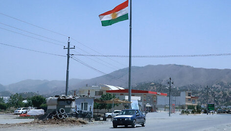 Kurdistano vėliava Irake / SHWAN MOHAMMED / AFP