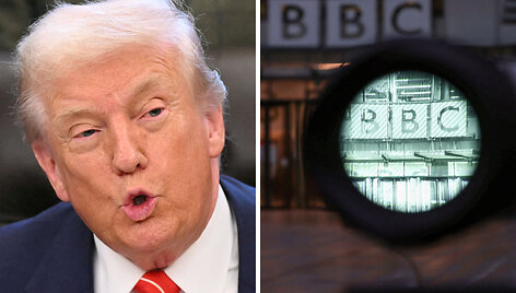 Donaldas Trumpas ir BBC / SAUL LOEB HENRY NICHOLLS / AFP