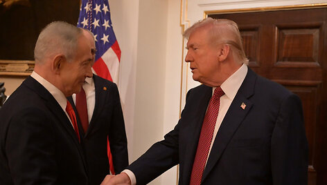 Benjaminas Netanyahu su Donaldu Trumpu / Chen Junqing / ZUMAPRESS.com