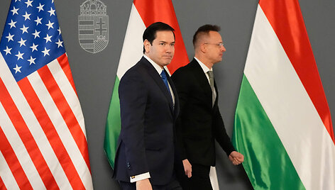 M. Rubio su vengrų užsienio reikalų ministru / ALEX BRANDON / AFP