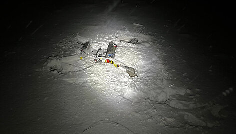 Baltarusijos pasienyje nutupdytas dronas / VSAT nuotr.