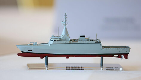 &bdquo;Naval Group&ldquo; fregatos modeliukas / Pixsell photo & video agency