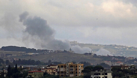 Izraelio smūgio Libane padariniai / ABBAS FAKIH / AFP