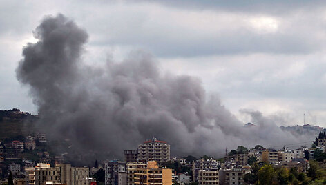 Izraelio smūgių Libane padariniai / ABBAS FAKIH / AFP