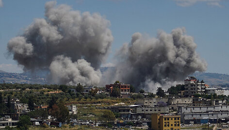 Izraelio smūgio Libane padariniai / ABBAS FAKIH / AFP