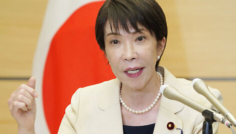 Japonijos ministrė pirmininkė Sanae Takaichi / STR / AFP