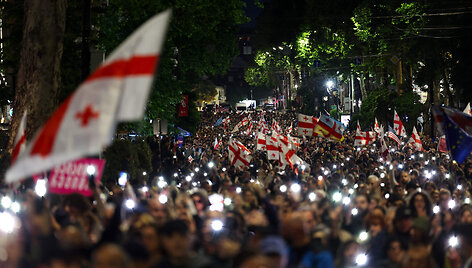 Prodemokrati&scaron;kas protestas Tbilisyje / GIORGI ARJEVANIDZE / AFP