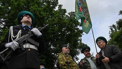 Rusijos kariai ir veteranai Maskvoje / IGOR IVANKO / AFP