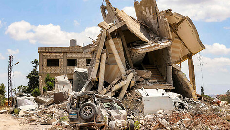 Izraelio smūgių Libane padariniai / MAHMOUD ZAYYAT / AFP