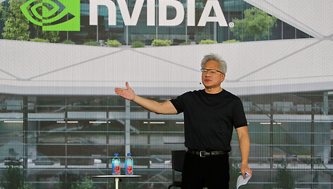 &bdquo;Nvidia&ldquo; generalinis direktorius Jensenas Huang /  / AP