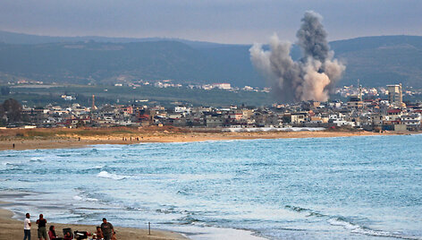 Izraelio smūgis Libane / KAWANT HAJU / AFP