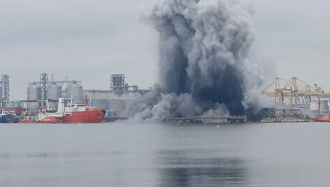 Sprogimas Rumunijos uoste / OBSERVATOR ANTENA1 / via REUTERS
