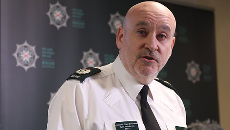 Belfasto policijos spaudos konferencija / Liam McBurney / PA