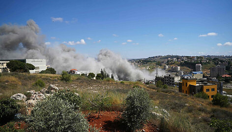 Izraelio smūgių Libane padariniai / ABBAS FAKIH / AFP