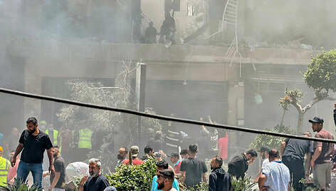 Izraelio smūgio Beirute padariniai / IBRAHIM AMRO / AFP