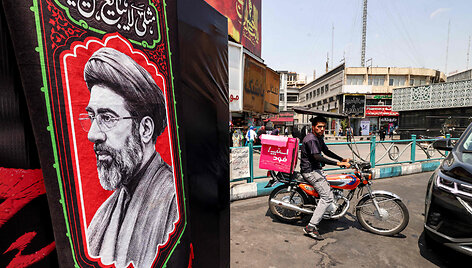Mojtaba Khamenei atvaizdas Teherane / ATTA KENARE / AFP