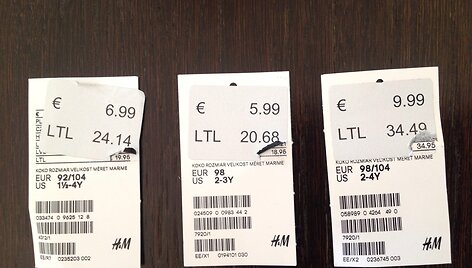 Kaip &bdquo;H&M&ldquo; perra&scaron;ė kainas prie&scaron; rugpjūčio 22 d.