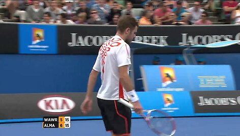 VIDEO kadras: &bdquo;Australian Open&ldquo; penktos dienos gražiausias ta&scaron;kas