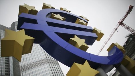 Euro simbolis prie Europos Centrinio Banko