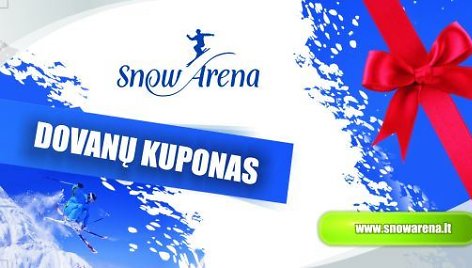 „Snow arenos“ dovanų kuponas (asociatyvinė iliustr.)