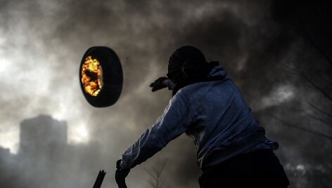 Protestuotojas Kijeve
