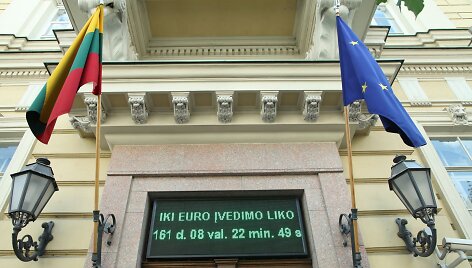 Laikrodis, skaičiuojantis laiką iki euro įvedimo