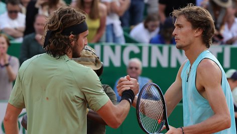 Stefanos Tsitsipas ir Alexanderis Zverevas