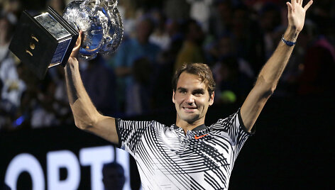 Rogeris Federeris nugalėjo Rafaelį Nadalį ir tapo &bdquo;Australian Open&ldquo; čempionu
