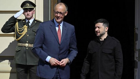 F. Merzas ir V. Zelenskis / GENYA SAVILOV / AFP