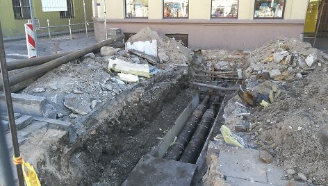 Perkasta Vokiečių g. dalis Vilniuje.