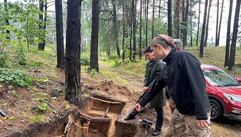 Merkinėje rasti partizanų palaikai