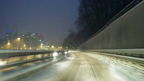 Apsnigtas Goštauto g. viadukas