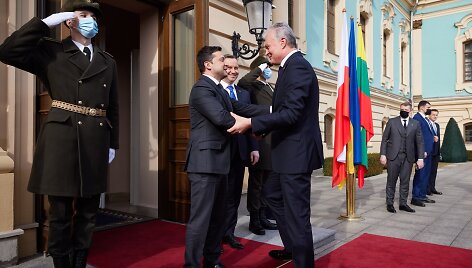 Lietuvos ir Lenkijos prezidentai lankosi Kijeve