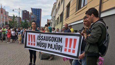 Piketas prie Klaipėdos miesto savivaldybės