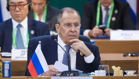 Rusijos užsienio reikalų ministras Sergejus Lavrovas / Russian Foreign Ministry / via REUTERS