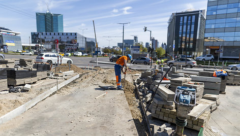 Remontuojama Saltoniškių ir Narbuto gatvių sankryža