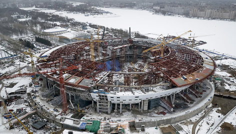 Jau dešimt metų Sankt Peterburge statomas „Zenit“ stadionas – jame taip pat vyks 2018-ųjų pasaulio čempionato mačai