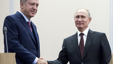 Vladimiras Putinas ir Recepas Tayyipas Erdoganas