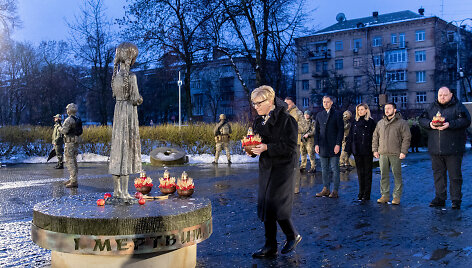 Ingrida &Scaron;imonytė Kyjive pagerbė Holodomoro aukų atminimą