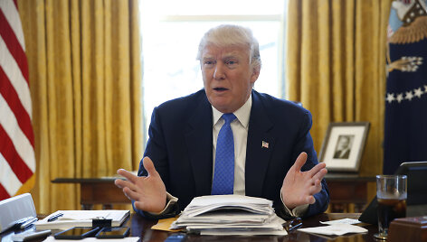 D.Trumpas Baltuosiuose rūmuose davė interviu &bdquo;Reuters&ldquo;