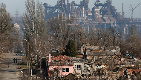 Karas Ukrainoje. Mariupolio „Azovstal“ gamykla