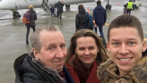 Rimvydas &Scaron;irvinskas-Makalius su seneliu Jonu ir teta Zita