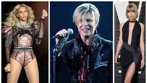 Beyonce, Davidas Bowie, Taylor Swift