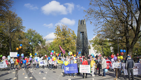 Protesto akcija „Mūsų pasirinkimas – orus darbas, o ne moderni vergovė!“