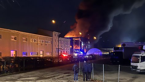 Garliavoje dega įmonė „Baltijos polistirenas“