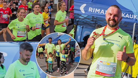 Vilniaus maratone – „Aplenkime vėžį“ komanda: sergančius vaikus bėgimu palaikė ir žinomi žmonės