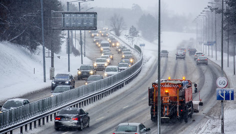 Ketvirtadienio eismo sąlygos Vilniuje