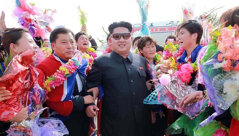 &Scaron;iaurės Korėjoje yra kuo pasidžiaugti jos lyderiui Kim Jong Unui