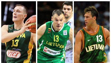 Šių 9 krepšininkų numeris Lietuvos rinktinėje buvo 13. Kelis iš jų pažinsite?